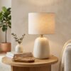 Nordic Ceramic Bedside Table Lamp – Soft Warm Light for Bedroom Decor